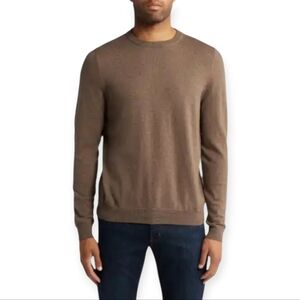 Christian Lacroix Extra Fine Merino Wool Crew Neck Sweater Size Large Tan